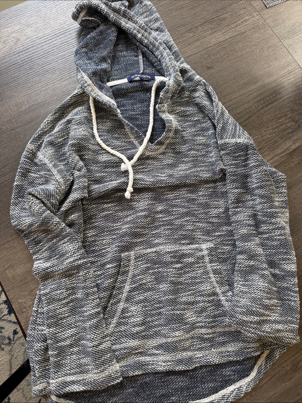 Ocean Drive women’s Crewneck Hooded Sweater - Charcoal/White Marled